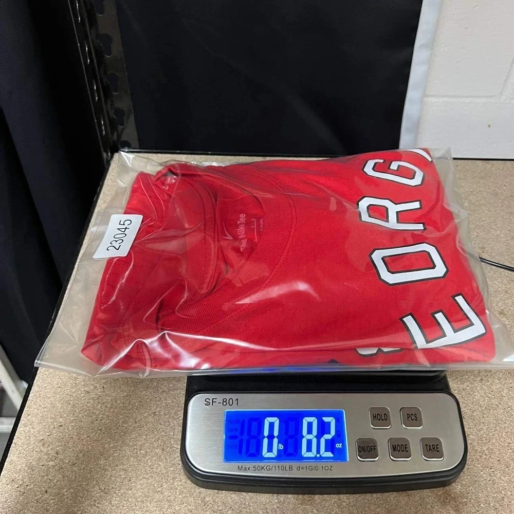 Nike Georgia Bulldogs Shirt Men Large Red Long Sleeve NCAA Cotton New L